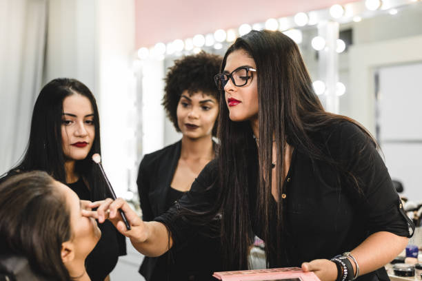 Professional makeup artistry live training at Galaxy Academy